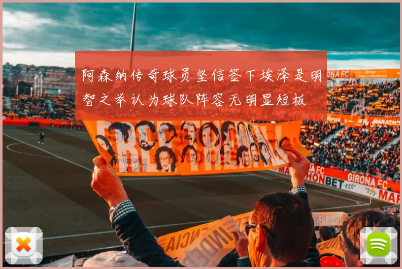 阿森纳传奇球员坚信签下埃泽是明智之举认为球队阵容无明显短板