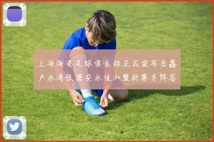 上海海港足球俱乐部正式宣布岳鑫卢永涛张源安永佳加盟新赛季阵容更新